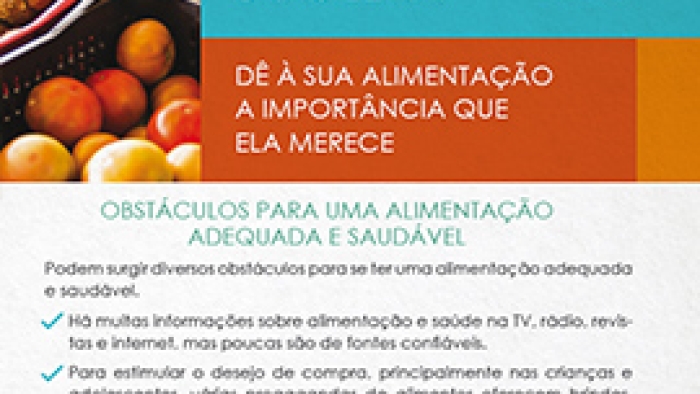 Folder - Obstáculos para uma alimentação adequada e saudável