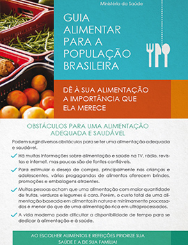 Folder - Obstáculos para uma alimentação adequada e saudável
