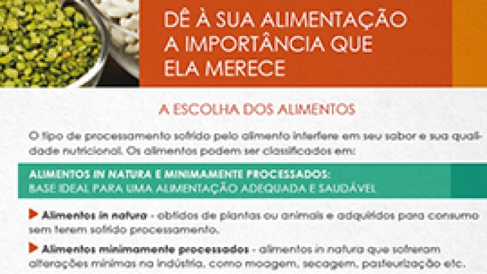 Folder - A escolha dos alimentos